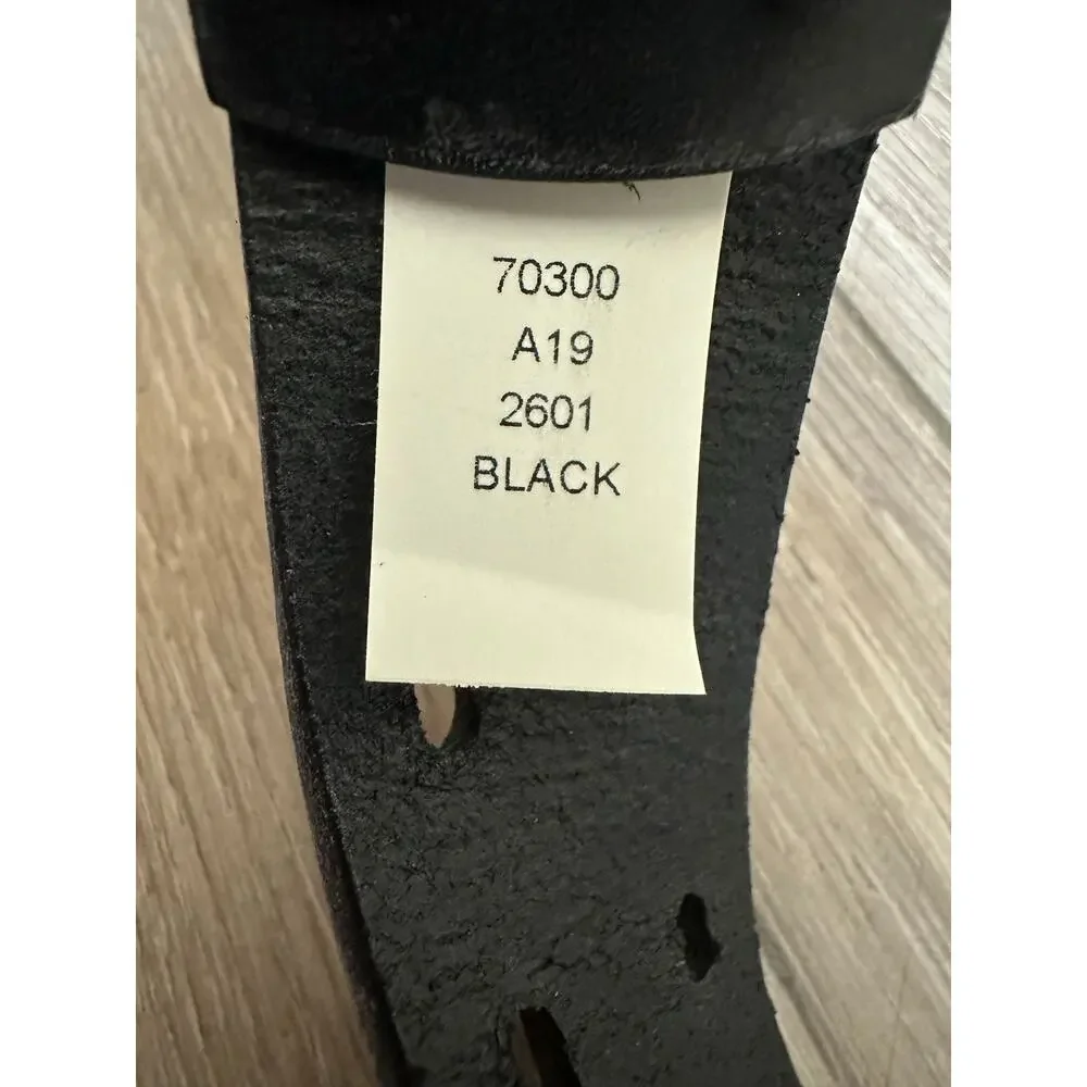 Duluth Trading Black Leather Holier Work Belt size 046
